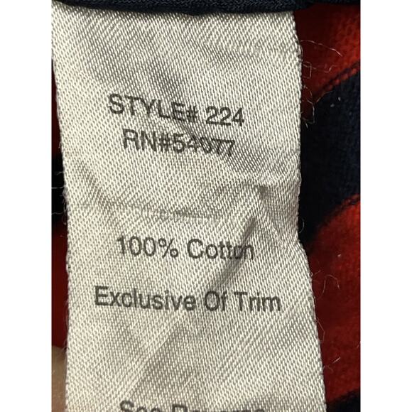 CAbi Jacket Womens Large Red Blue Stripe Two Button Gold Nautical Cruise Blazer - Picture 5 of 7